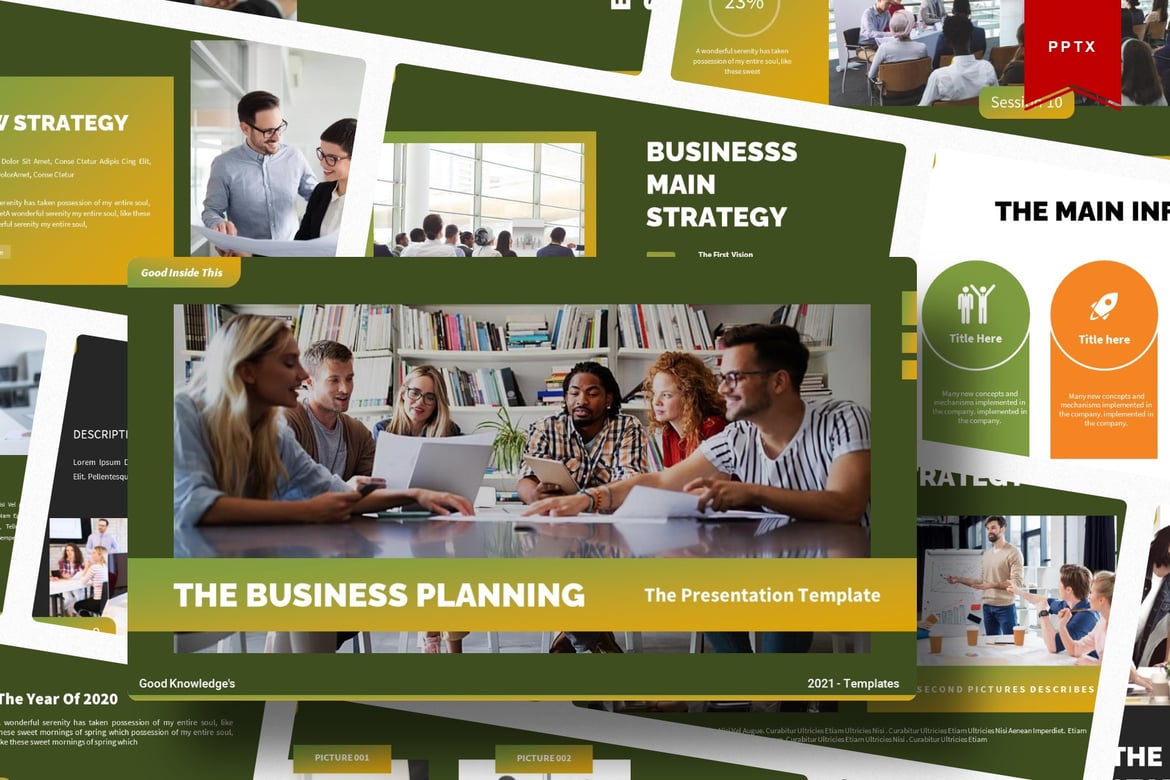 Template Powerpoint Perencanaan Bisnis yang Profesional dan Menarik