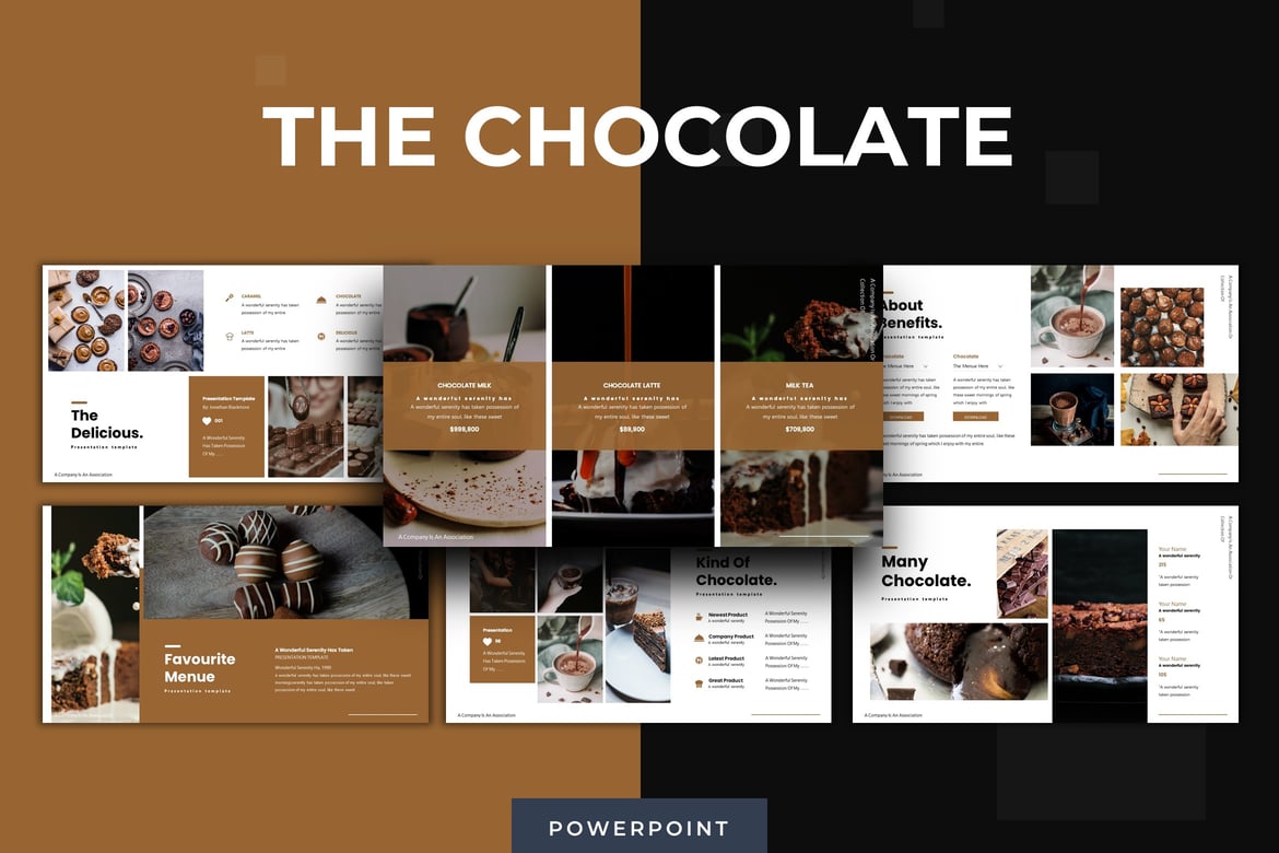 Template PowerPoint Chocolate - Solusi Presentasi Profesional