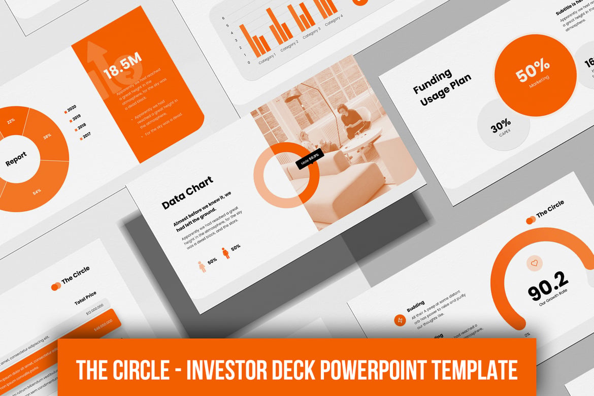 Template PowerPoint Investor Deck The Circle yang Menarik dan Profesional