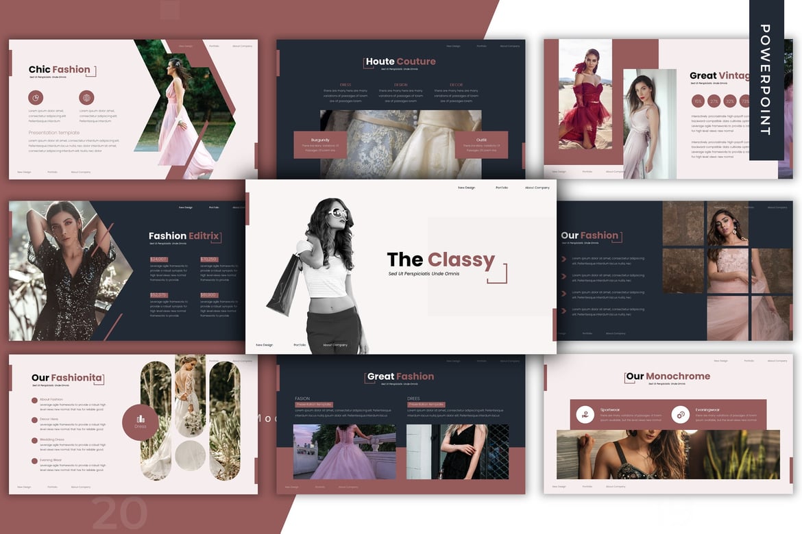 Template Powerpoint Elegan - The Classy