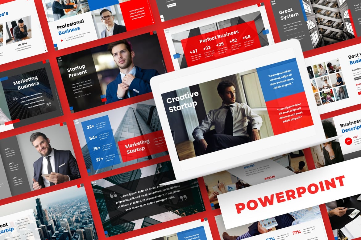 Template Presentasi PowerPoint Comercial - Solusi Kreatif untuk Bisnis Anda