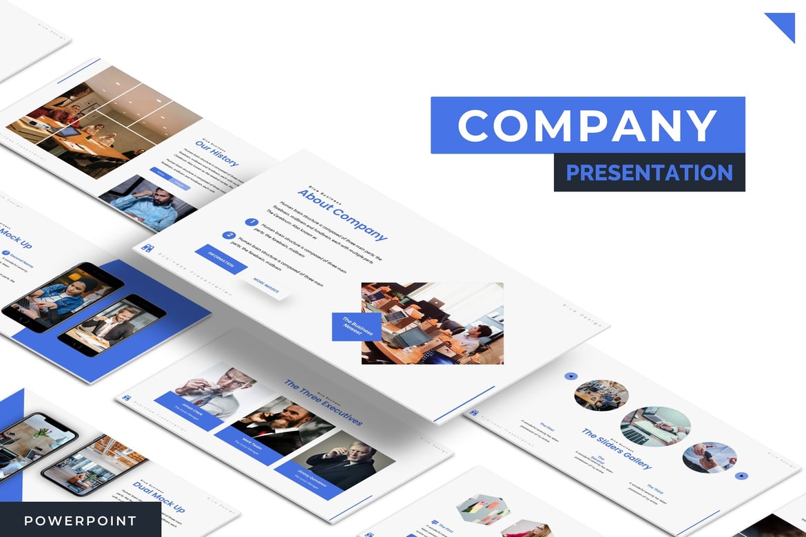 Template Presentasi Powerpoint The Company - Solusi Kreatif untuk Bisnis Anda