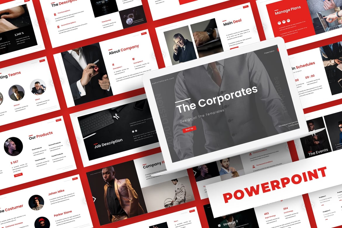Template PowerPoint Corporate - Solusi Presentasi Profesional Anda