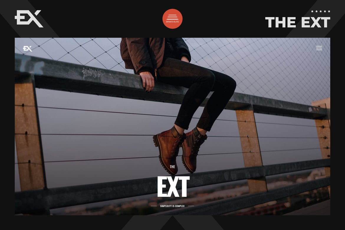Template Website Portofolio Fotografi The Ext yang Modern dan Responsif