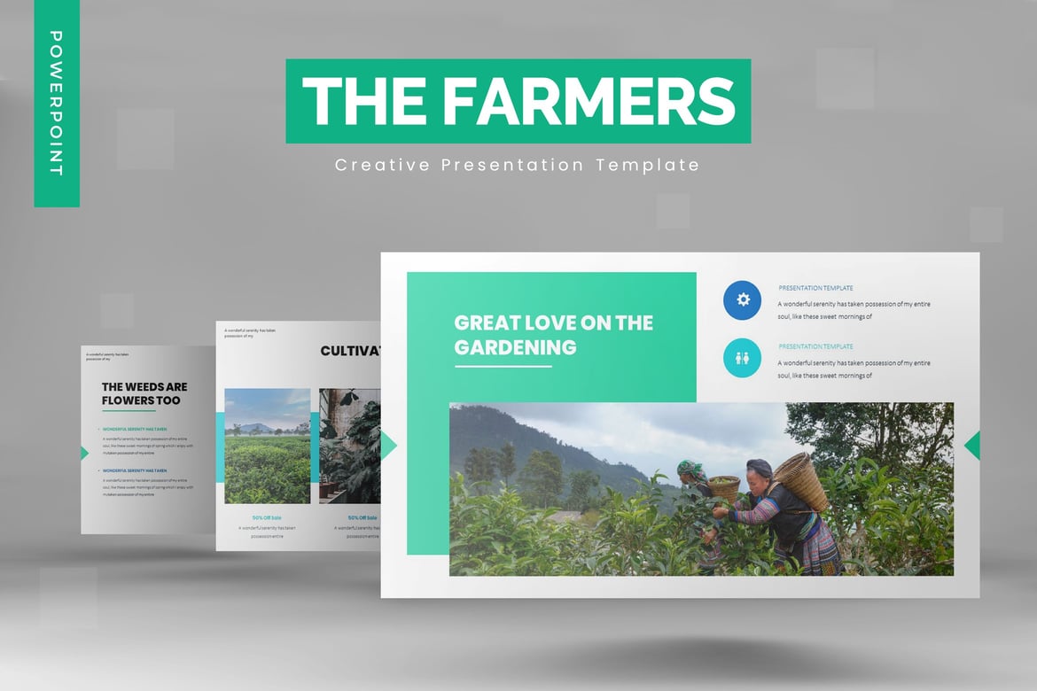 Template Powerpoint Petani yang Menarik dan Multifungsi