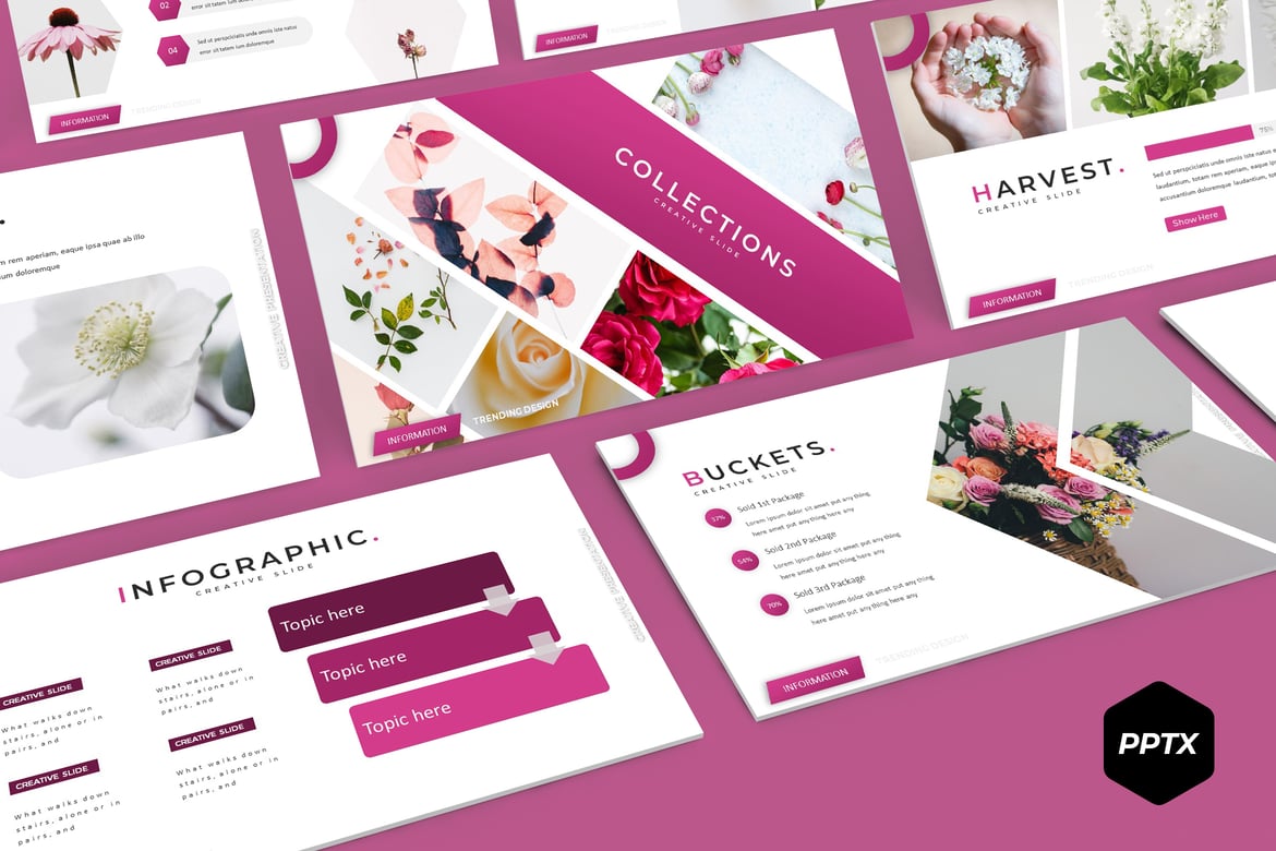 Template Powerpoint Bunga - Solusi Presentasi Kreatif Anda