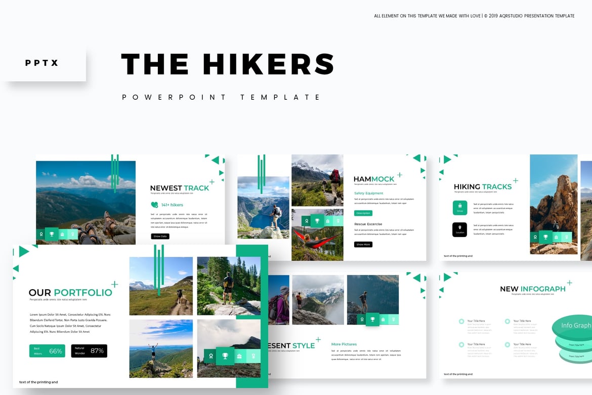 Template PowerPoint Hikers - Solusi Presentasi Menarik dan Profesional