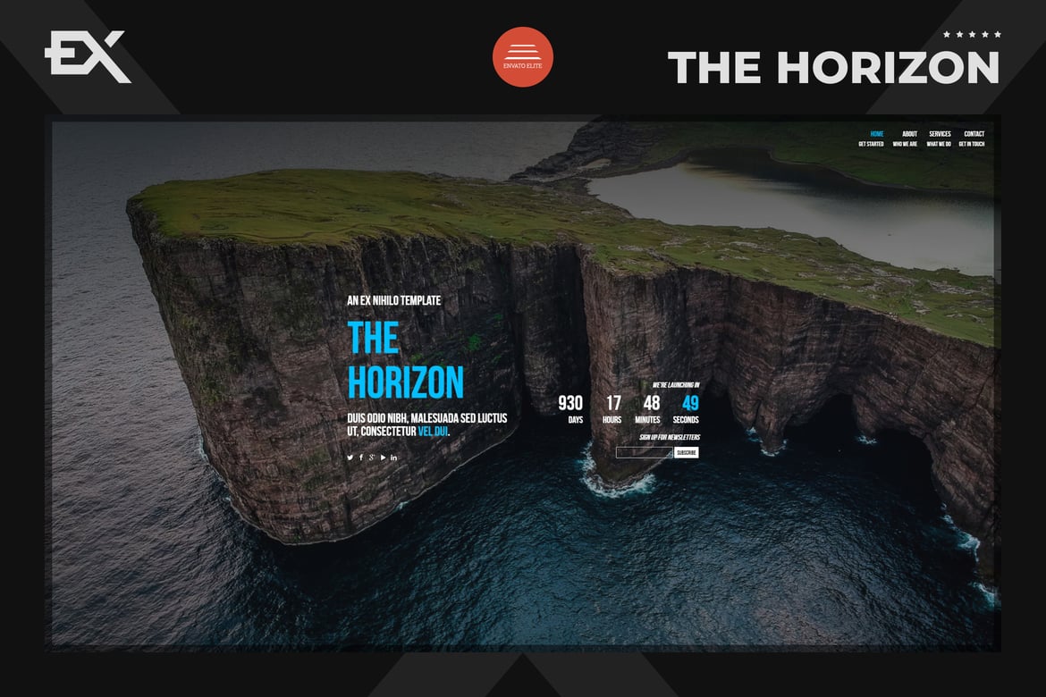 Horizon - Template Website Coming Soon yang Responsif dan Modern