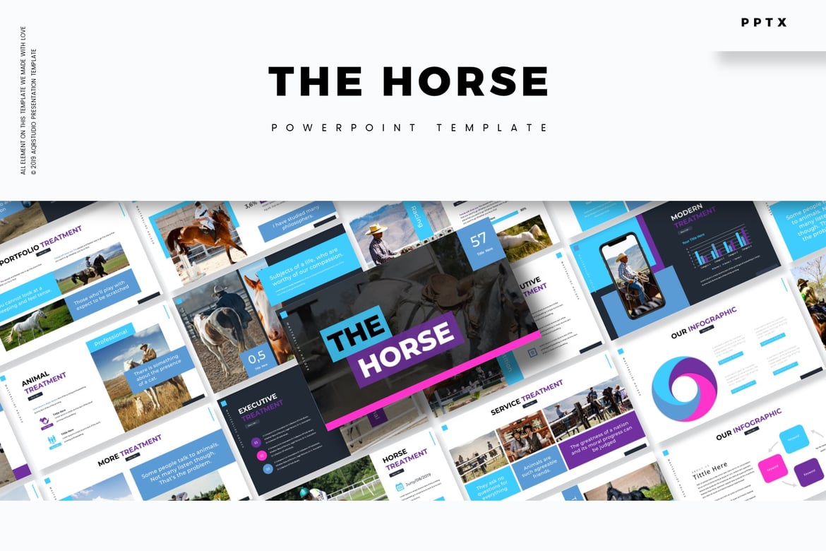 Template PowerPoint Kuda yang Menarik dan Serbaguna