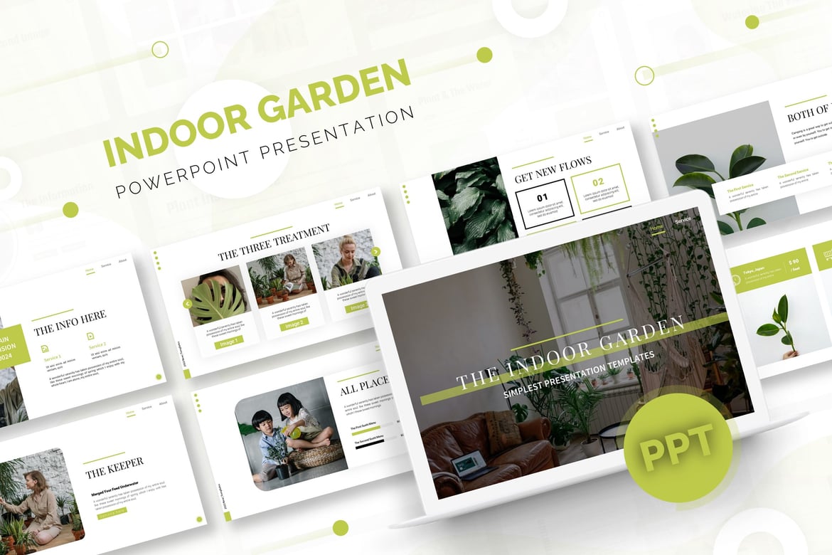 Template Presentasi Indoor Garden yang Menawan | Template Powerpoint