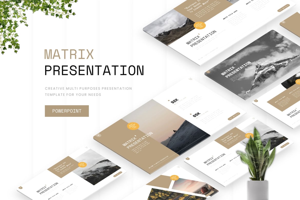 Template Powerpoint Matrix - Solusi Presentasi Menarik