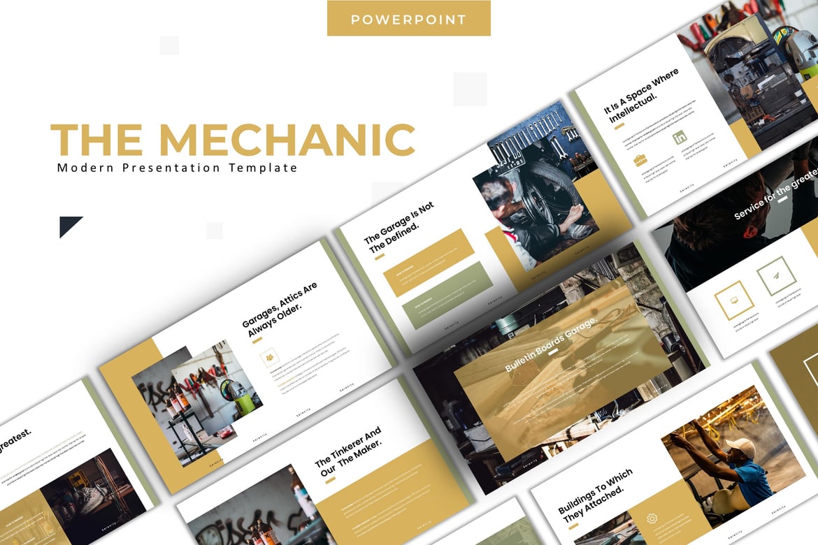 Template Powerpoint The Mechanic: Solusi Presentasi Kreatif Anda