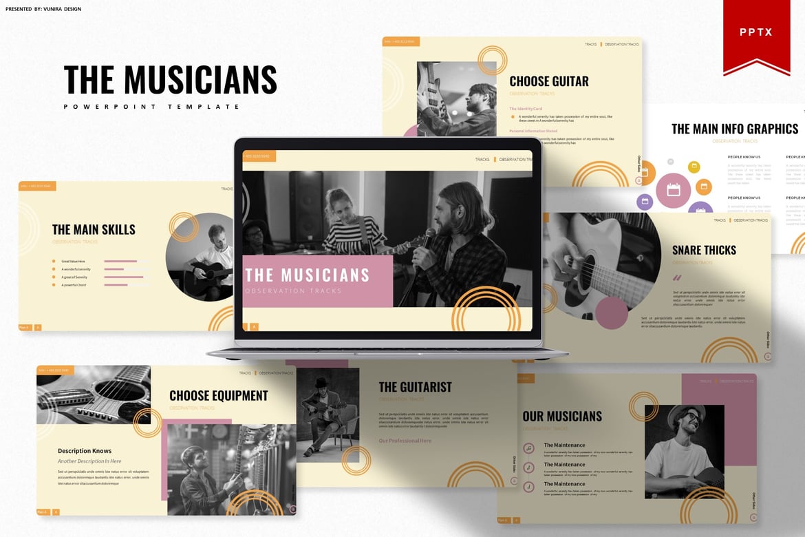 Template Presentasi Musisi yang Menarik dan Profesional