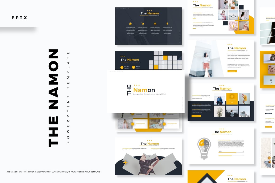 Template PowerPoint Namon - Solusi Presentasi Menarik dan Profesional