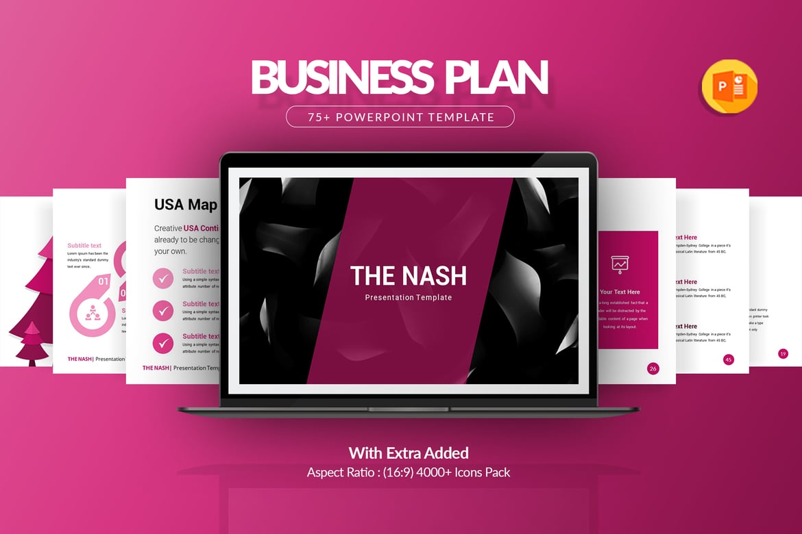 Template PowerPoint Nash yang Modern dan Kreatif