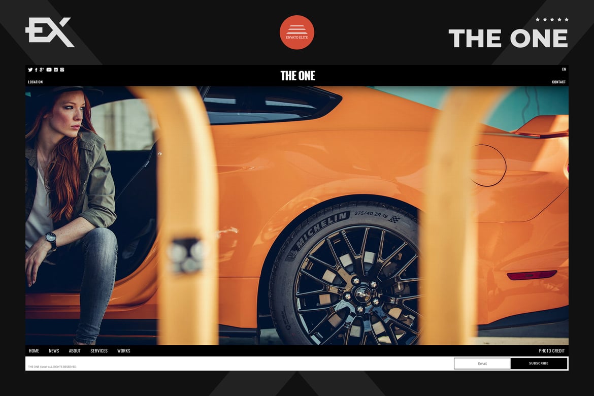 The One - Template Website Portofolio Fotografi Satu Halaman yang Kreatif