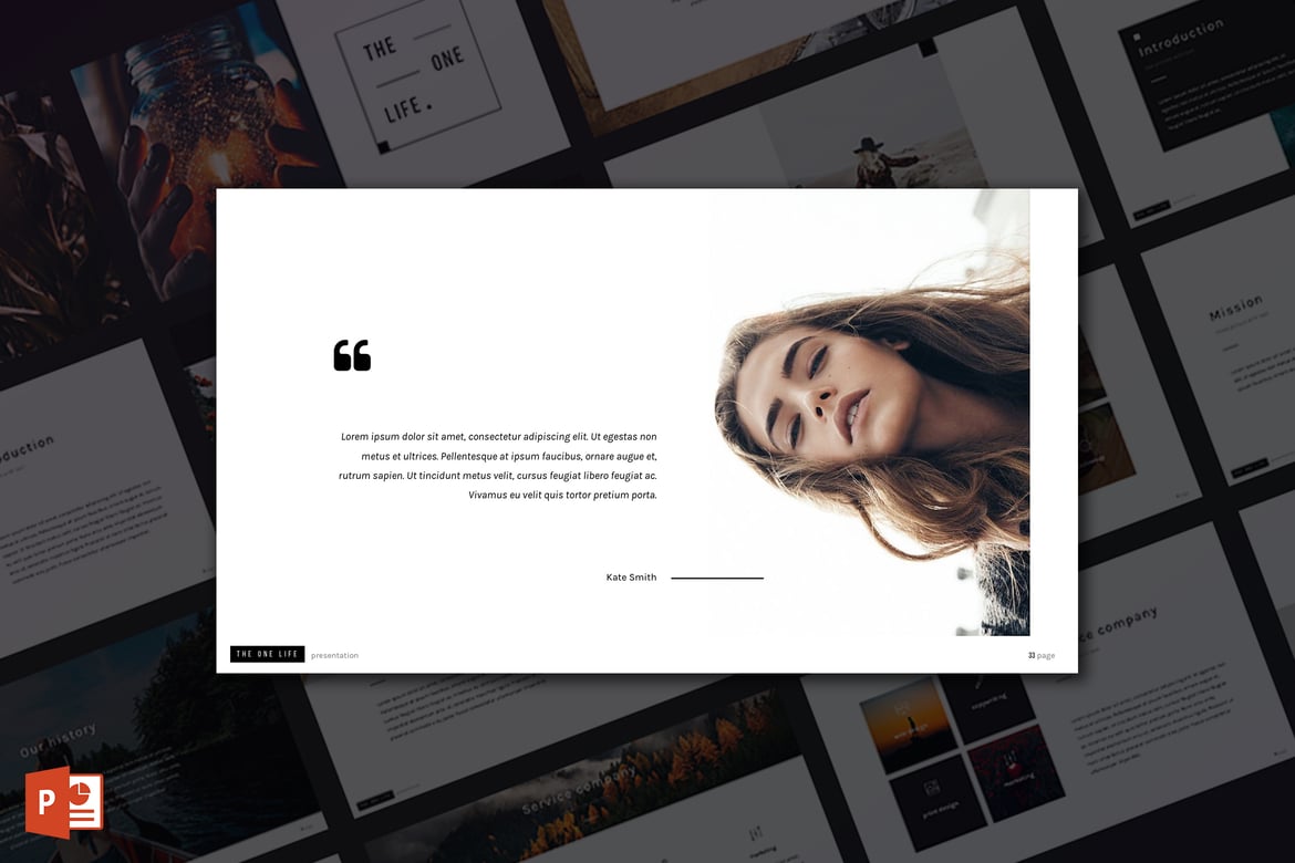 Template PowerPoint Modern One Life untuk Presentasi Bisnis Anda