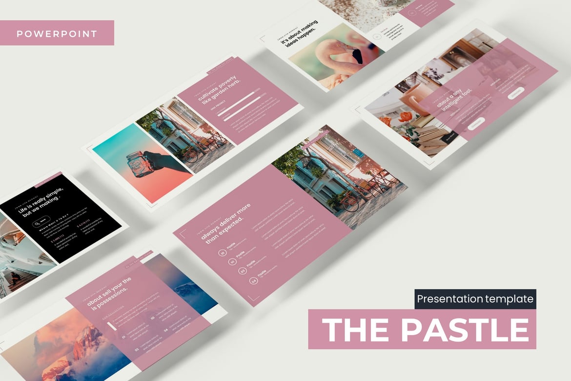 Template Powerpoint Pastle Simplicity - Elegan dan Multifungsi