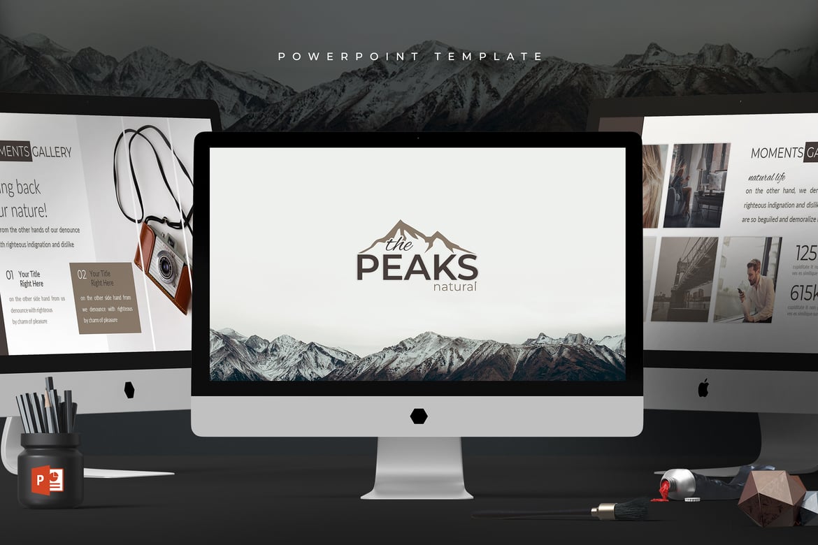 Template Powerpoint The Peaks - Solusi Presentasi Menarik