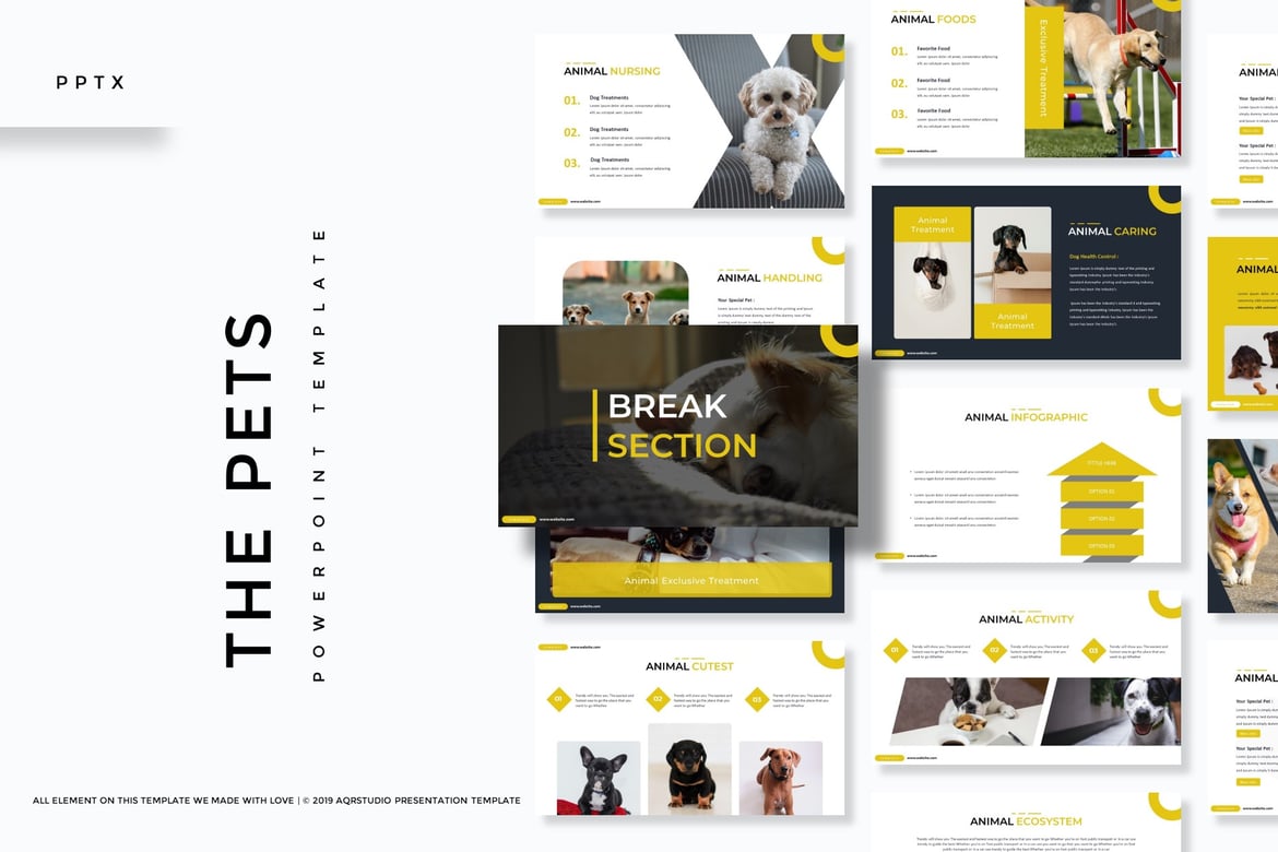 Template Powerpoint Hewan Peliharaan yang Menawan