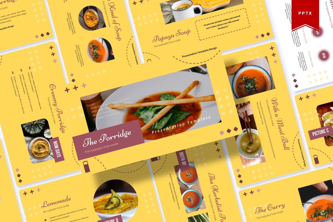 Template Presentasi Porridge | Solusi Powerpoint yang Menarik