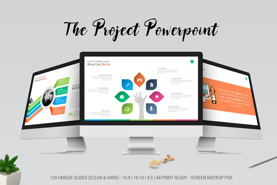 Template Powerpoint Proyek: 120 Slide Unik Siap Pakai