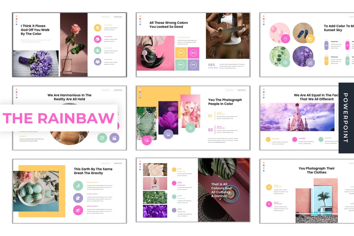 Template Powerpoint Rainbaw - Solusi Presentasi Menarik dan Profesional