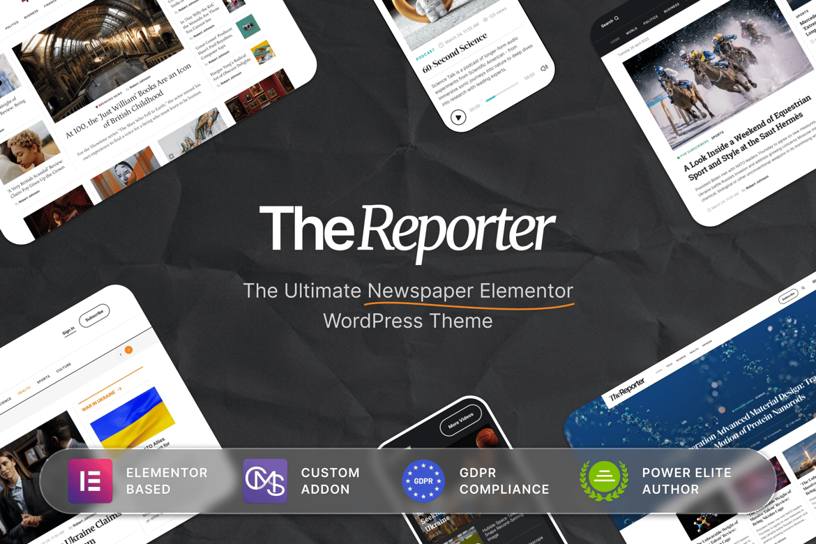 The Reporter - Tema WordPress Editorial untuk Surat Kabar Modern