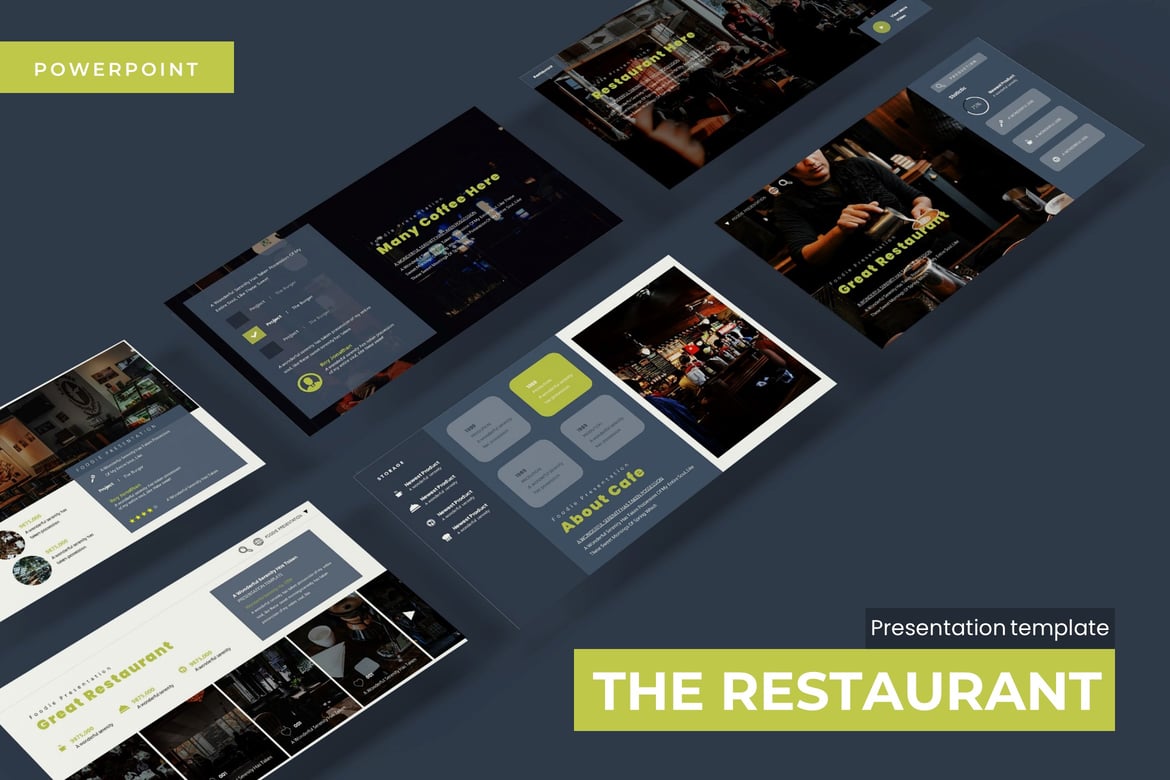 Template Presentasi PowerPoint Restoran yang Menarik