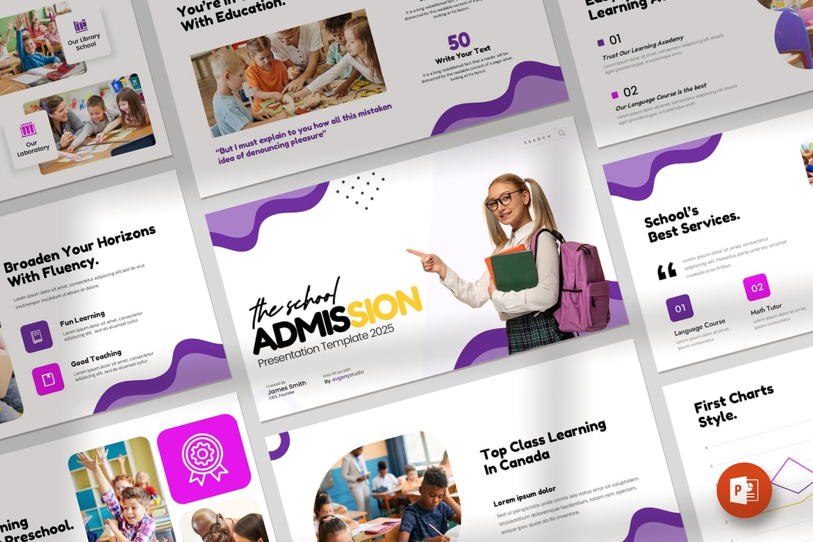 Template PowerPoint Penerimaan Sekolah yang Menarik dan Profesional