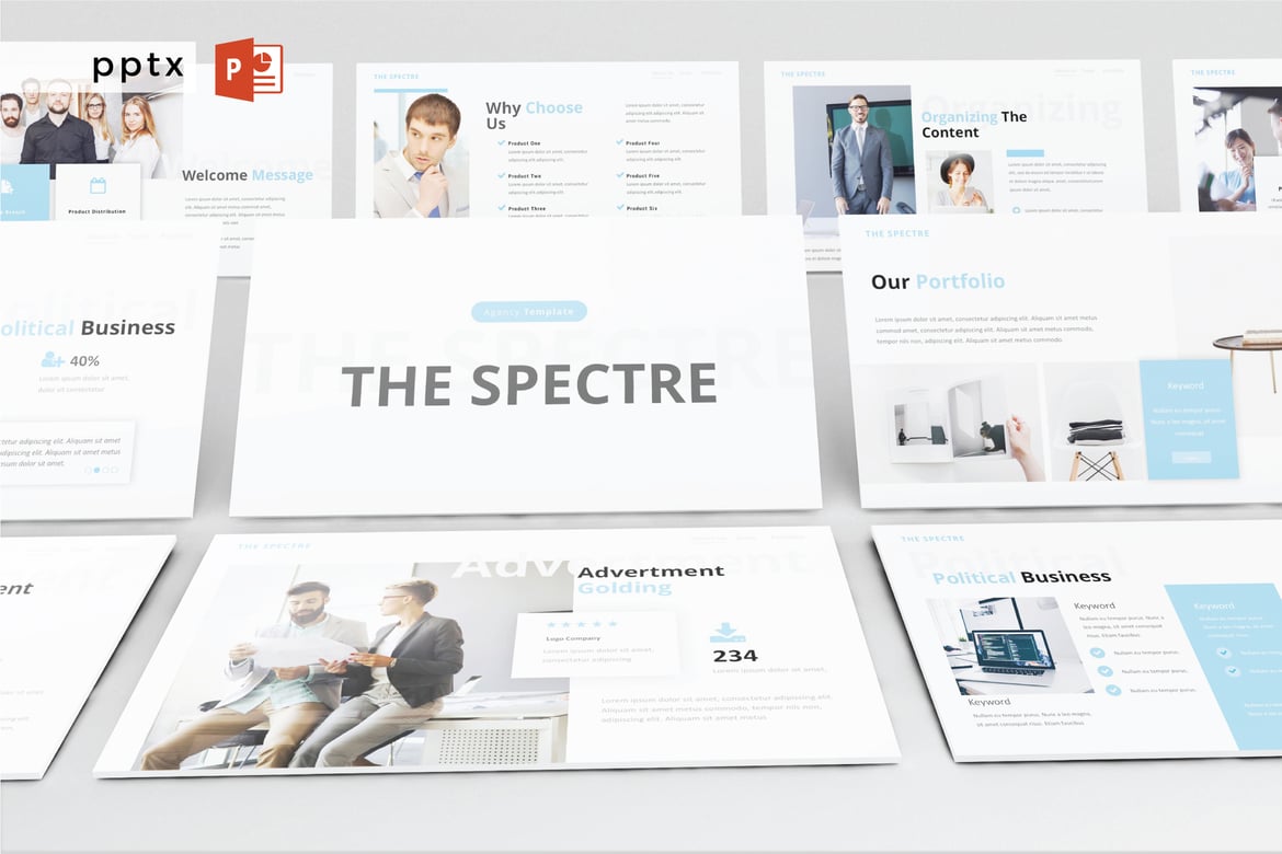 THE SPECTRE - Template Presentasi PowerPoint Modern V398