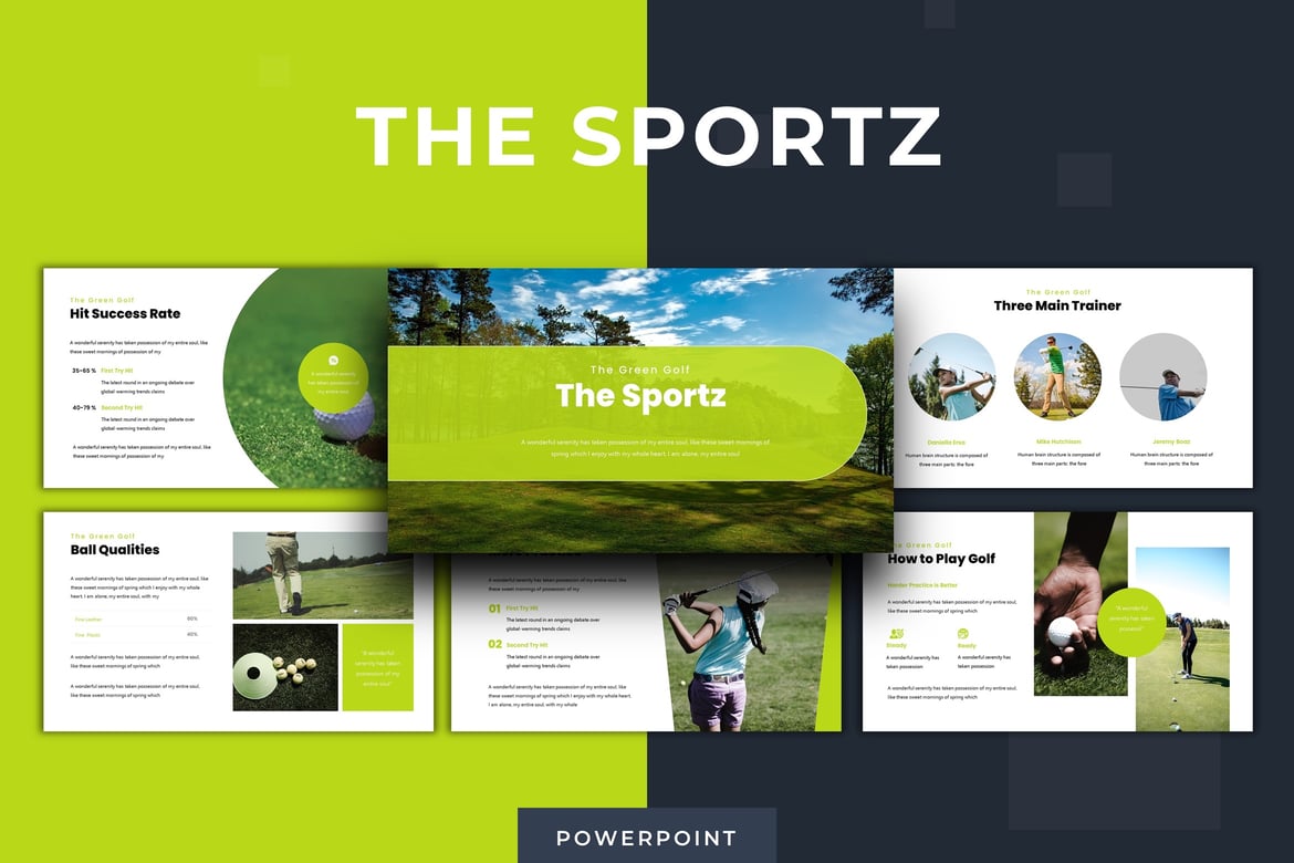 Template Powerpoint Sportz - Solusi Presentasi Kreatif Anda