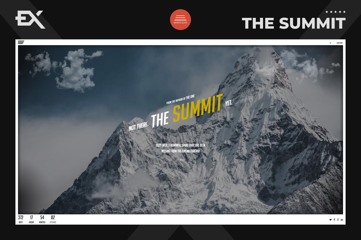 The Summit - Template Website 'Coming Soon' yang Responsif dan Modern