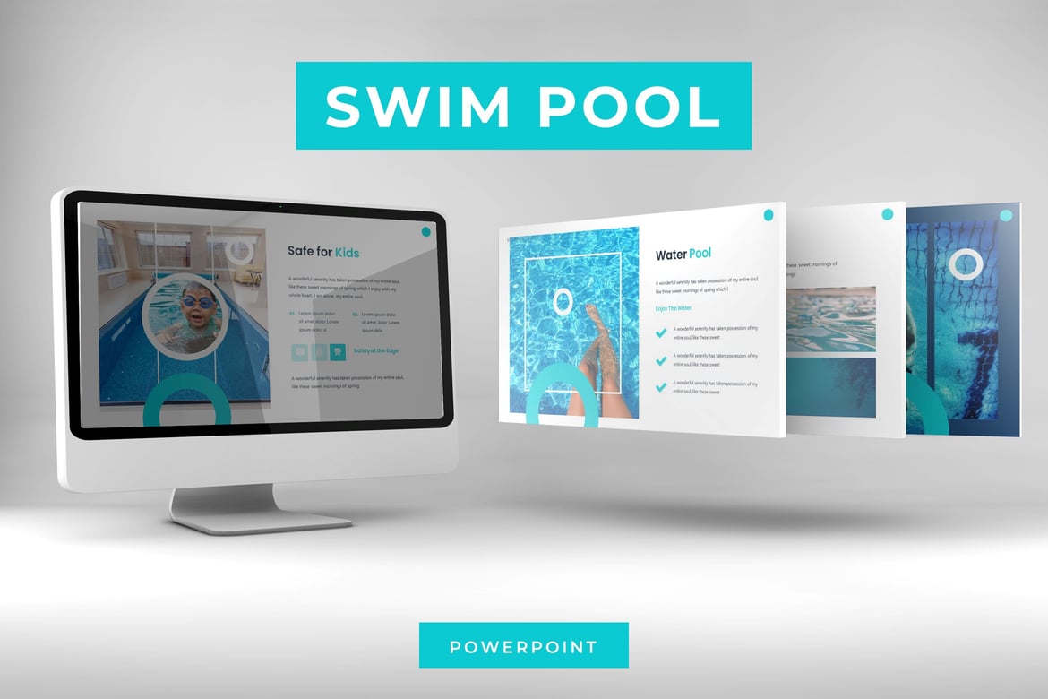 Template PowerPoint The Swim Pool - Presentasi Kreatif untuk Bisnis dan Pribadi