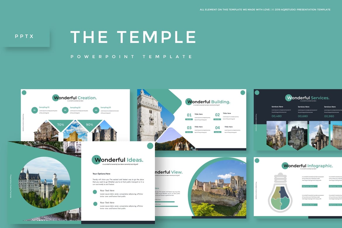 Template Powerpoint Temple - Solusi Presentasi Kreatif Anda