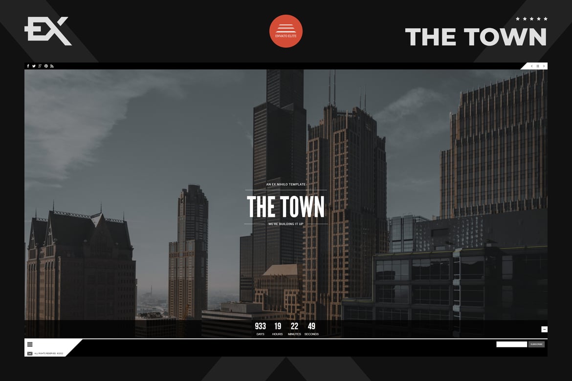 The Town - Template Website Responsif untuk Halaman Coming Soon
