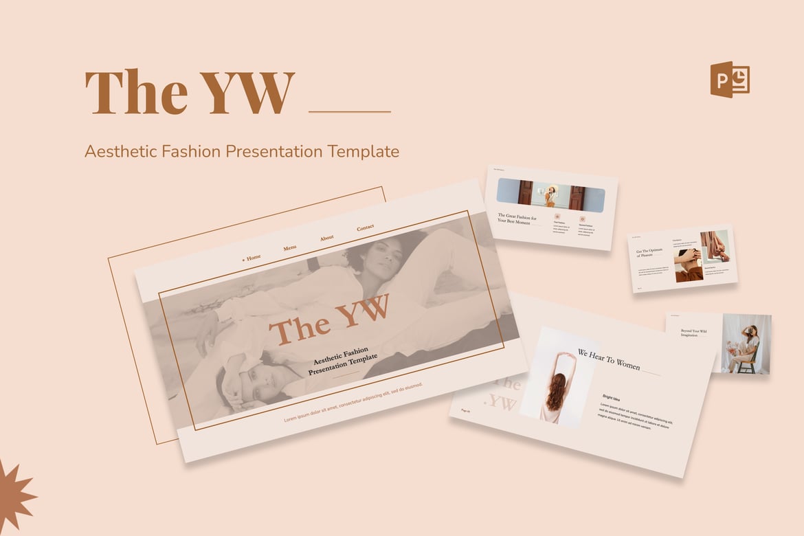 Template Presentasi Fashion Aestetik YW yang Menawan