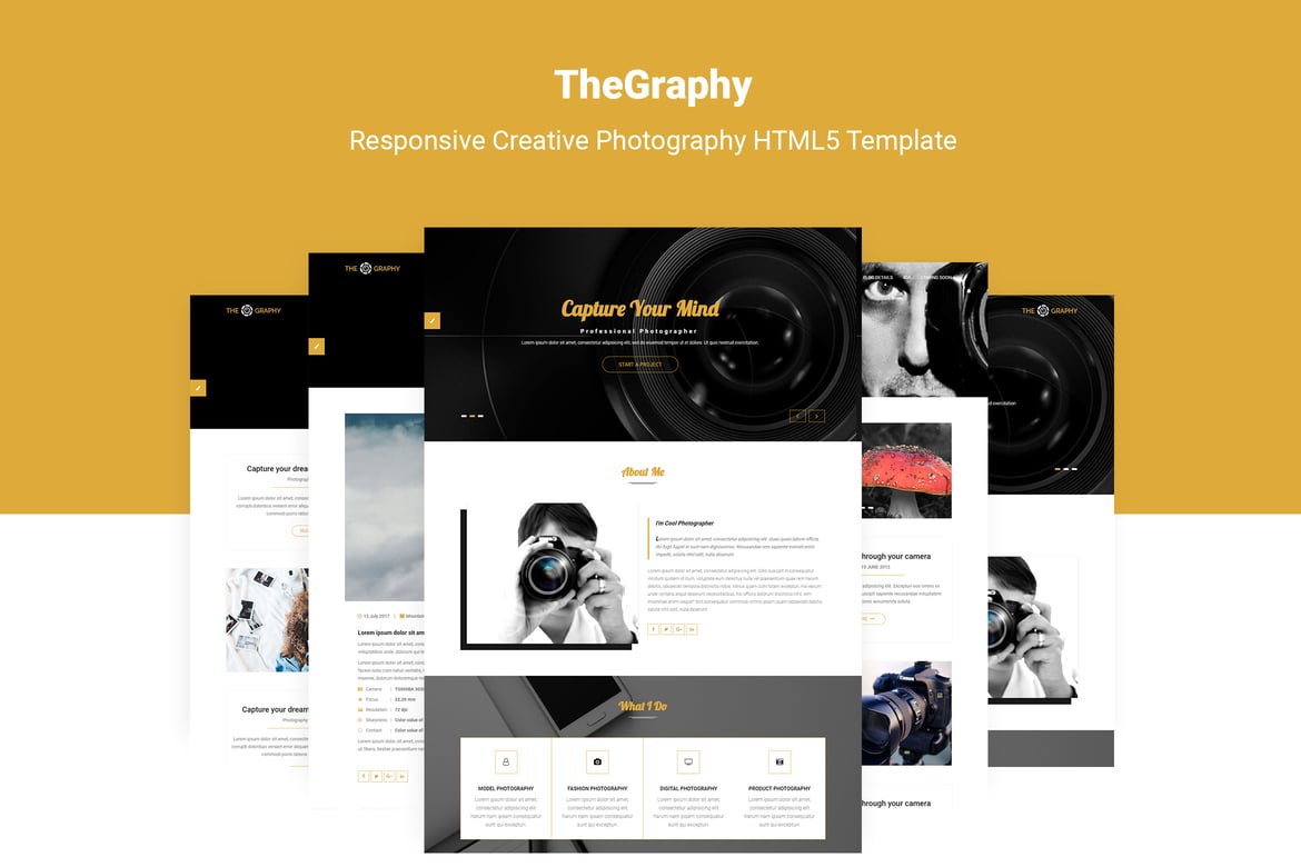 TheGraphy | Template Website Fotografi Kreatif HTML5 yang Responsif