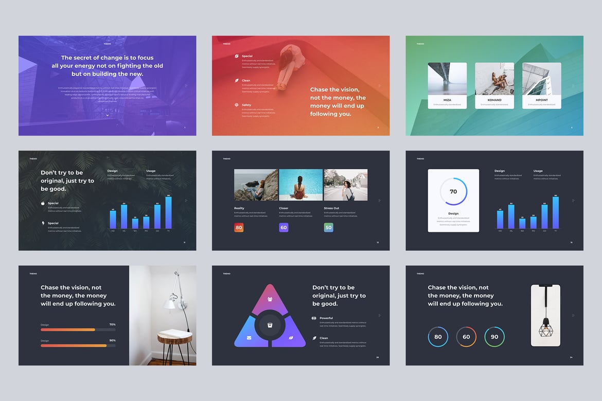 Template Presentasi Bisnis & Kreatif THEMO (PowerPoint) - Desain Menarik dan Profesional