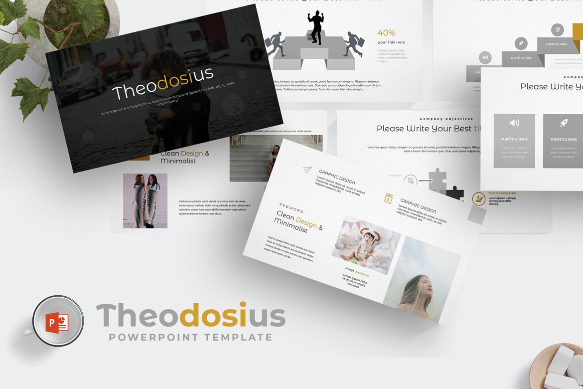 Template PowerPoint Theodosius - Solusi Presentasi Profesional Anda