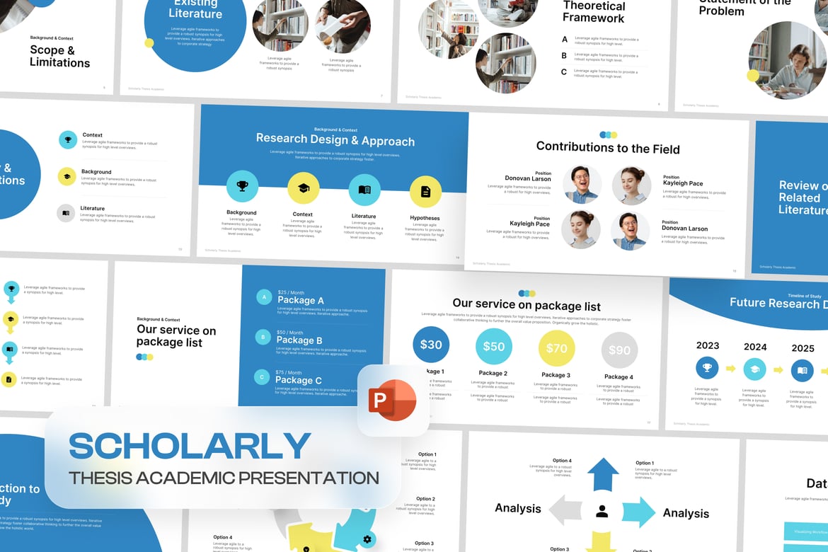 Template PowerPoint Akademik untuk Presentasi Thesis yang Modern