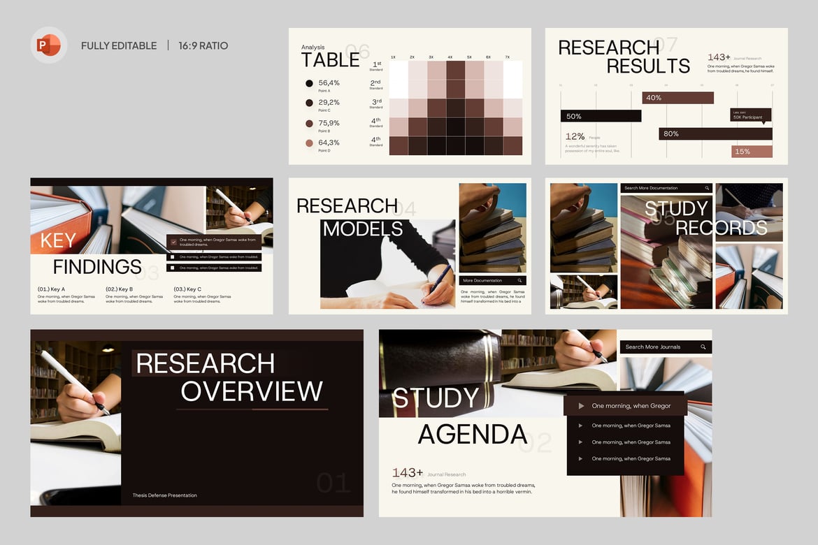Template Presentasi PowerPoint untuk Pembelaan Tesis yang Profesional
