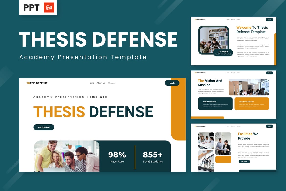 Template Powerpoint Pertahanan Tesis yang Menarik dan Profesional