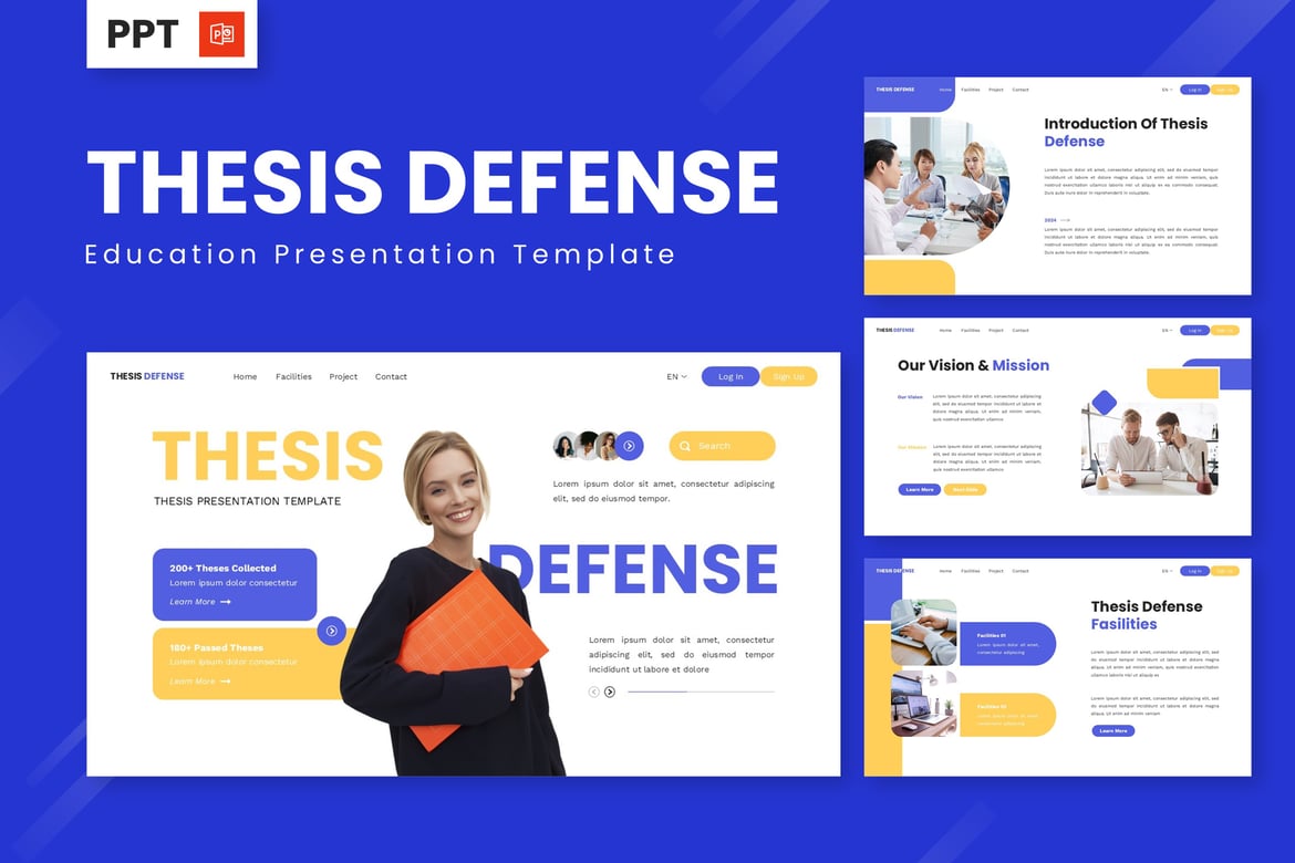 Template Powerpoint Pertahanan Tesis yang Menarik dan Profesional