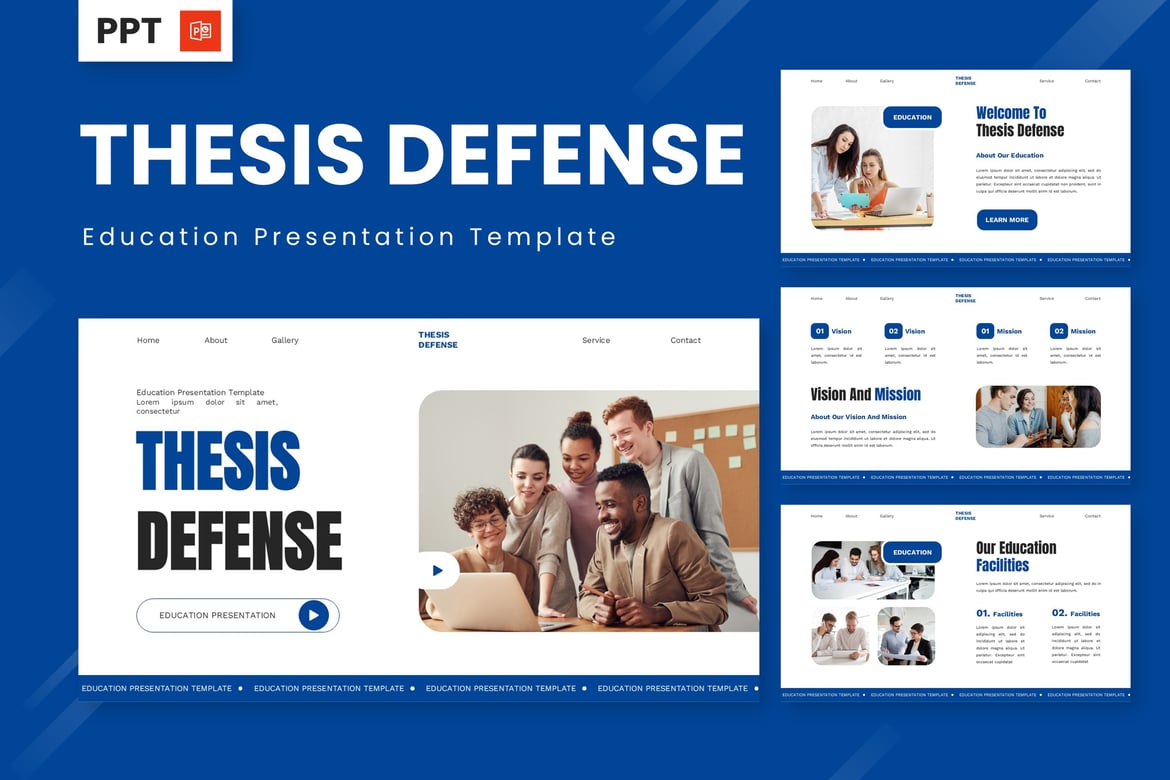 Template Presentasi PowerPoint untuk Pembelaan Tesis yang Menarik