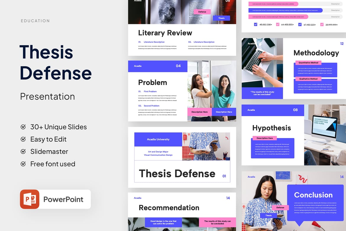 Template Powerpoint Pertahanan Thesis yang Profesional dan Menarik