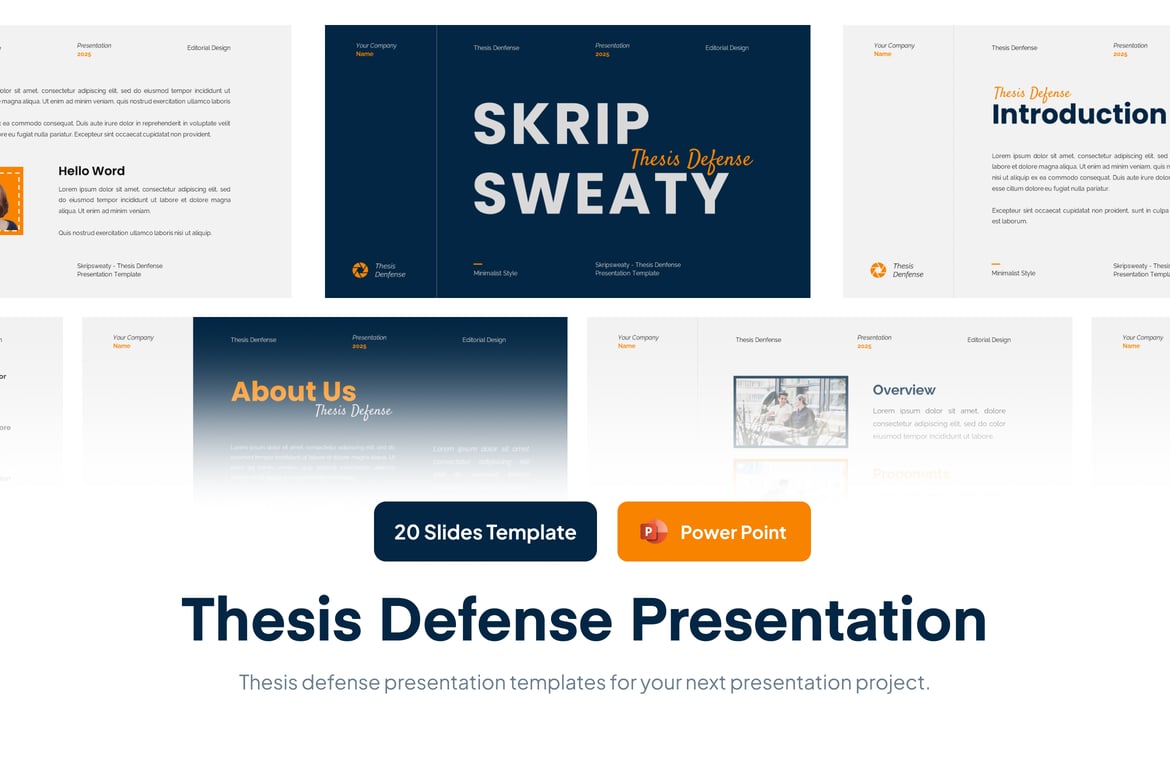 Template Presentasi Powerpoint untuk Pertahanan Tesis yang Menarik