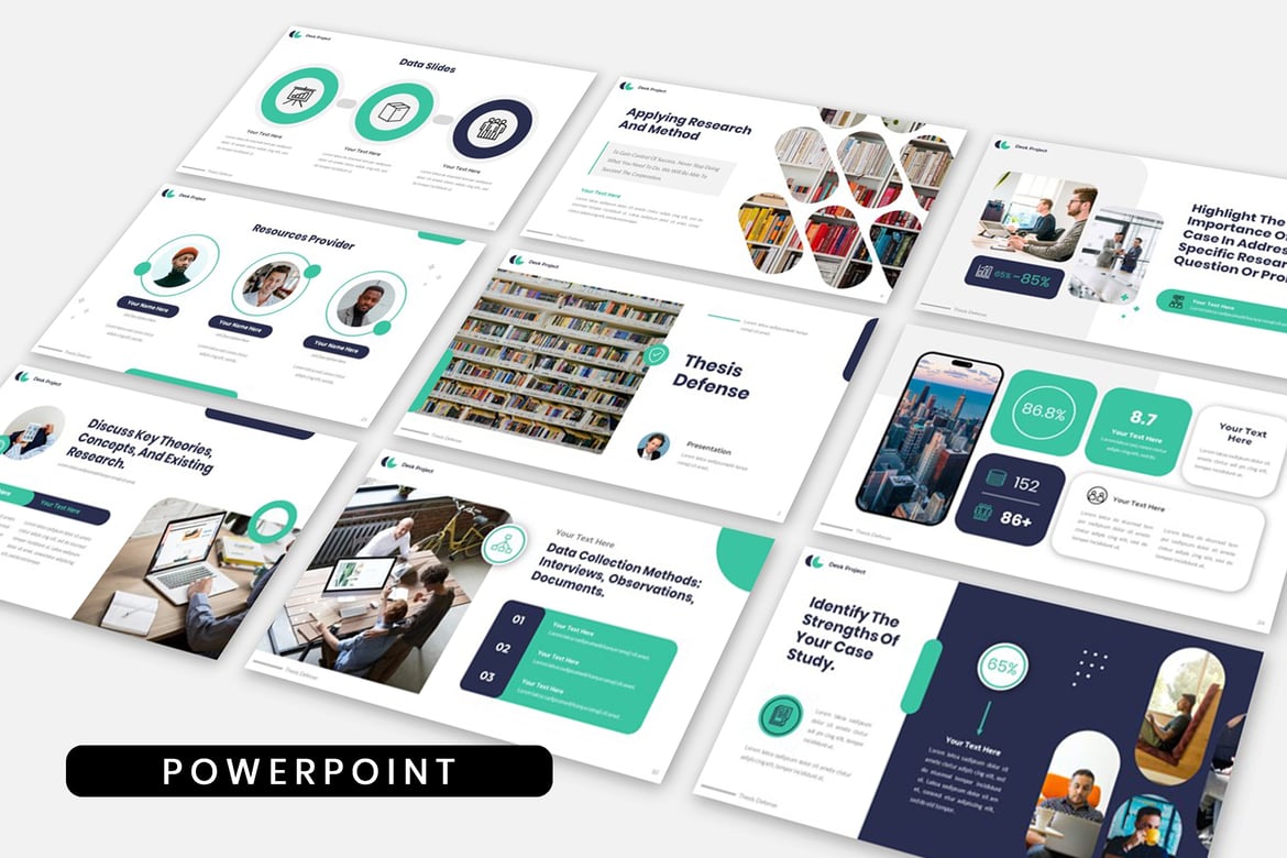 Template Presentasi PowerPoint untuk Pertahanan Tesis yang Profesional
