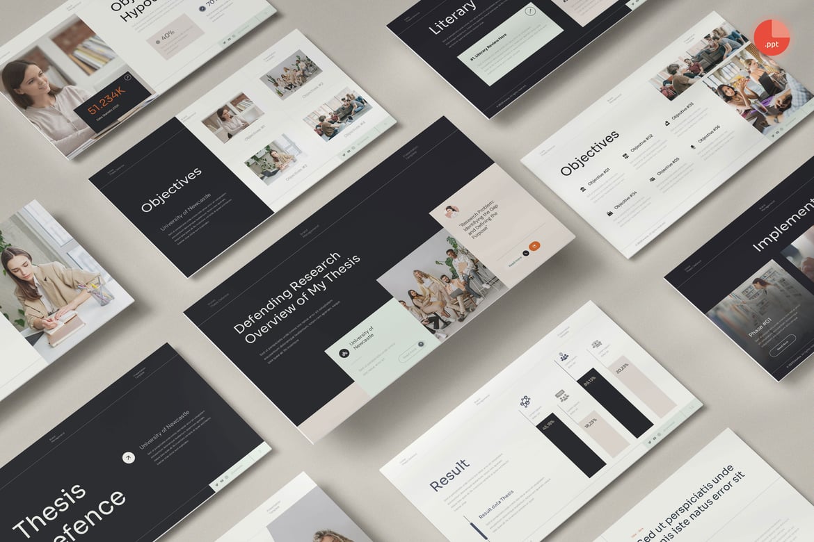 Template PowerPoint Pertahanan Penelitian Tesis yang Profesional dan Menarik