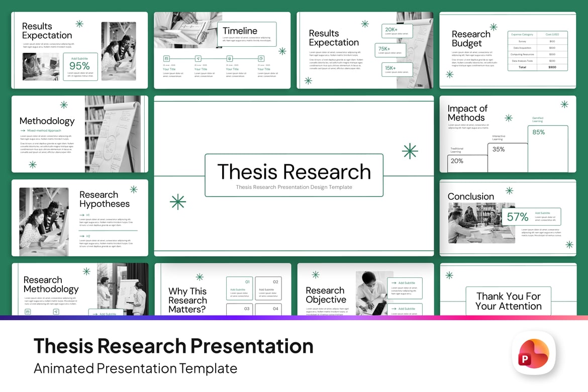 Template PowerPoint Penelitian Tesis yang Profesional dan Menarik